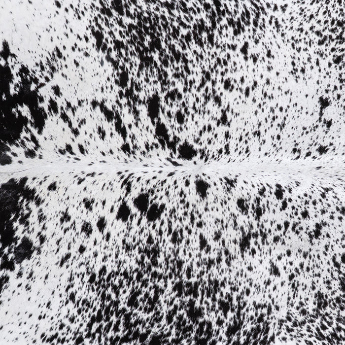 Brazilian Black Salt and Pepper Cowhide Rug Size 7'6" L x 6'8" W 6088