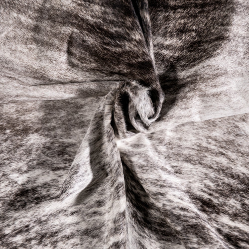 Brazilian Light Grey Brindle Cowhide Rug Size 6'10" L x 5'9" W 3458