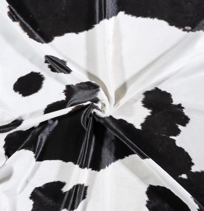 Brazilian Black and White Cowhide Rug Size 7'11" L x 6'8" W 4674