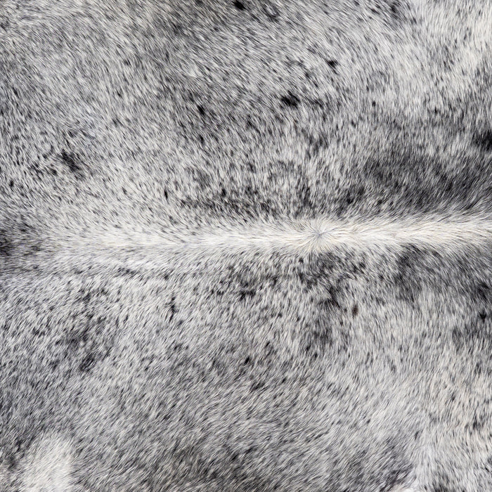 Brazilian Black Salt and Pepper Cowhide Rug Size 7'7" L x 7'3" W 5190