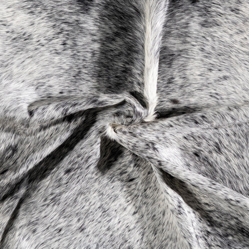 Brazilian Black Salt and Pepper Cowhide Rug Size 7'7" L x 7'3" W 5190