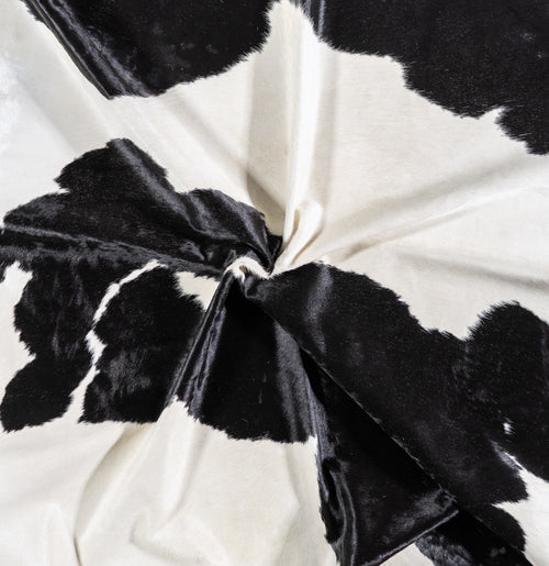 Brazilian Black and White Cowhide Rug Size 8'2" L x 6'10" W 4675