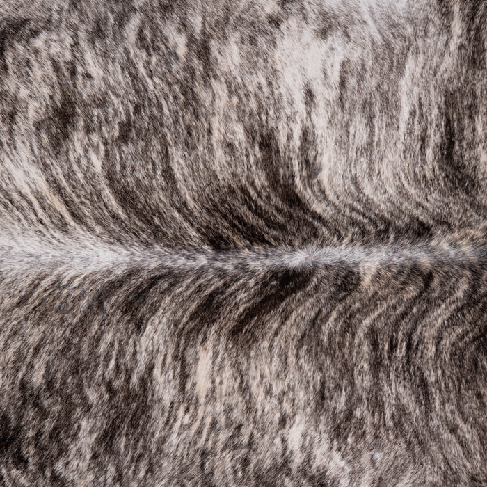 Brazilian Light Grey Brindle Cowhide Rug Size 6'7" L x 5'3" W 3460
