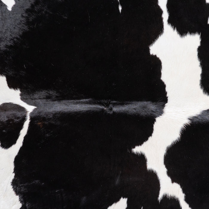 Brazilian Black and White Cowhide Rug Size 7'6" L x 7'0" W 4677