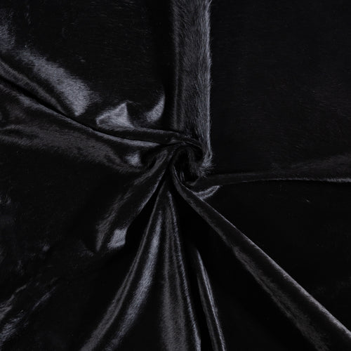 Brazilian Solid Black Cowhide Rug Size 7'3" L x 7'1" W 3647