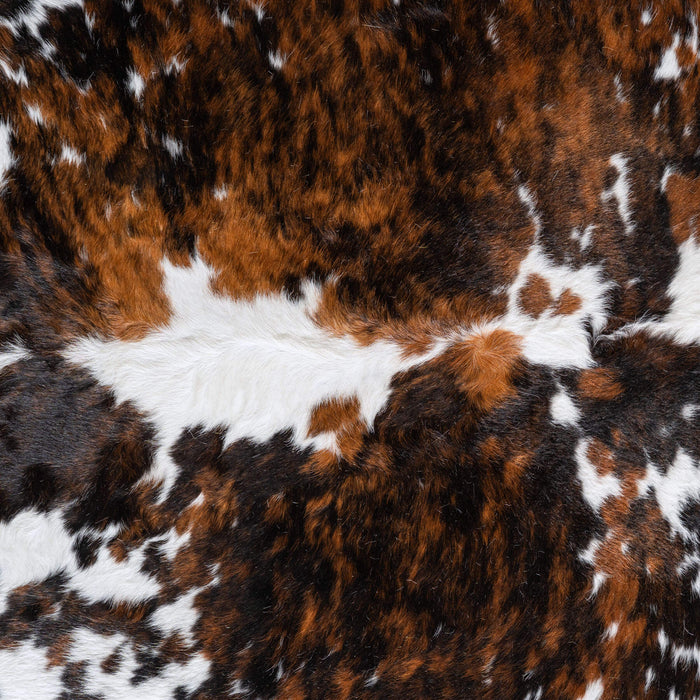 Tricolor Cowhide Rug Size 7'6" L x 7'5" W 6445