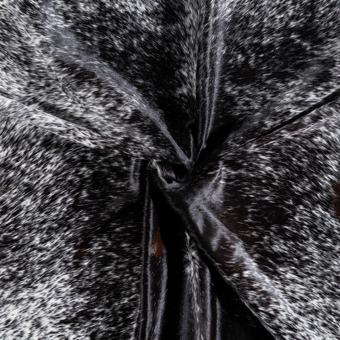 Brazilian Black Salt and Pepper Cowhide Rug Size 8'0" L x 7'0" W 5193