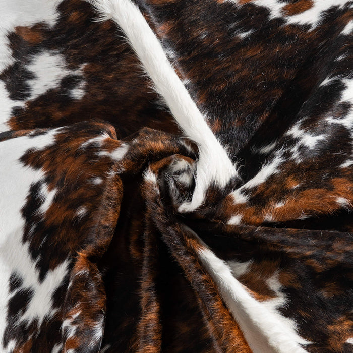 Tricolor Cowhide Rug Size 7'6" L x 7'5" W 6445