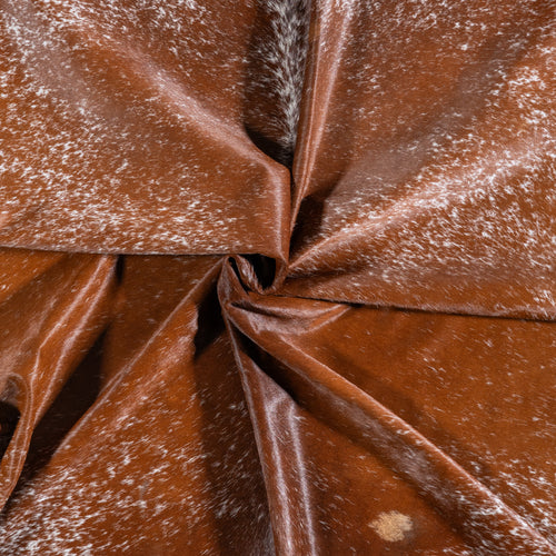 Brazilian Brown Salt and Pepper Cowhide Rug Size 7'5" L x 6'6" W 6093