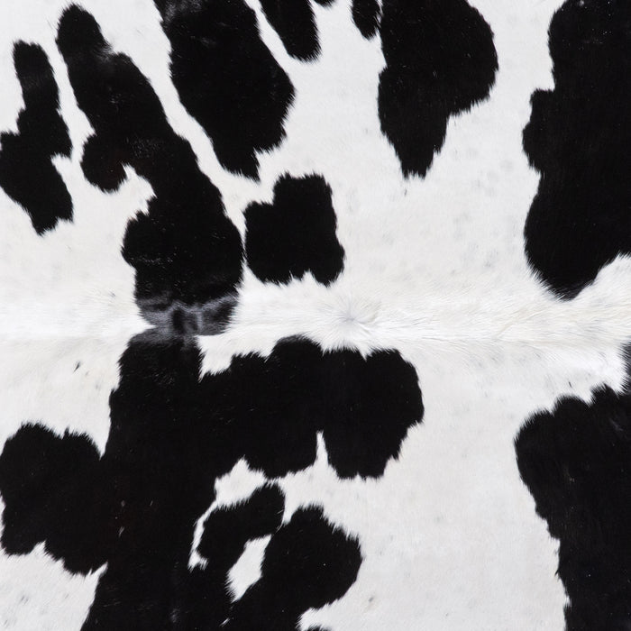 Brazilian Black and White Cowhide Rug Size 7'4" L x 6'4" W 4679