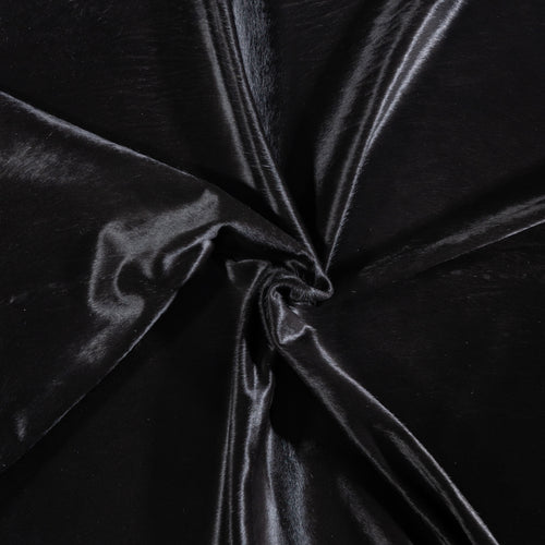 Brazilian Solid Black Cowhide Rug Size 7'7" L x 7'6" W 3649