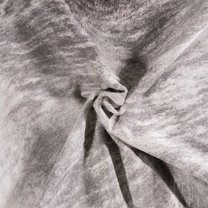 Brazilian Light Grey Brindle Cowhide Rug Size 7'5" L x 6'11" W 3462