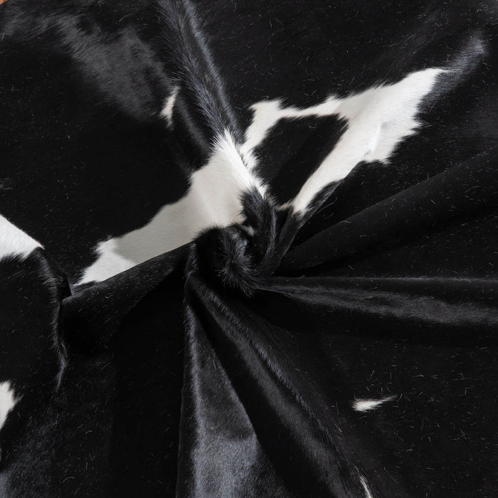 Black and White Cowhide Rug Size 7'6" L x 6'8" W 6446