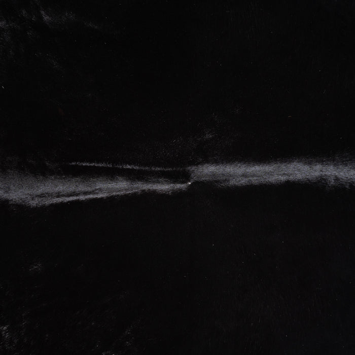 Brazilian Solid Black Cowhide Rug Size 7'6" L x 7'2" W 3650