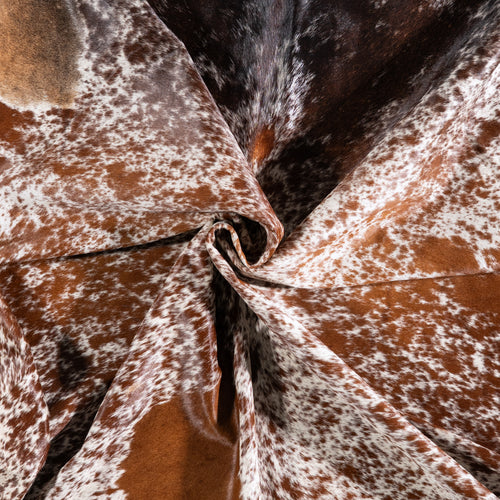 Brazilian Brown Salt and Pepper Cowhide Rug Size 7'10" L x 6'8" W 6095