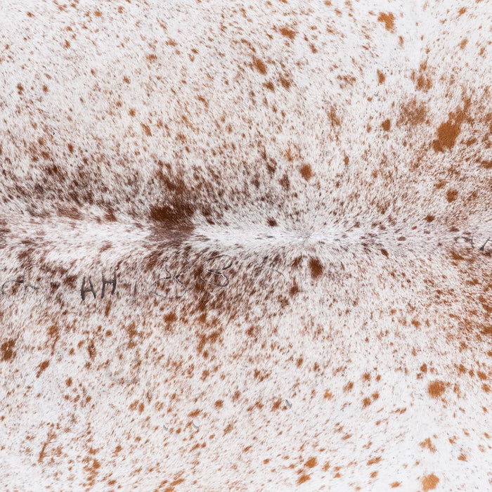 Vintage Brown Salt and Pepper Cowhide Rug Size 6'9" L x 6'3" W 5599