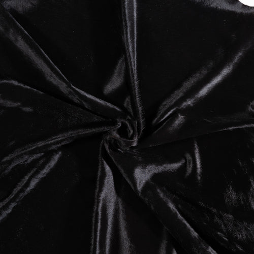 Brazilian Solid Black Cowhide Rug Size 7'10" L x 7'3" W 3651