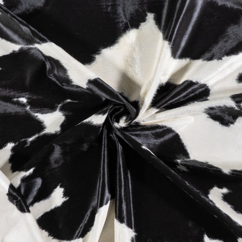 Brazilian Black and White Cowhide Rug Size 7'8" L x 6'6" W 4682