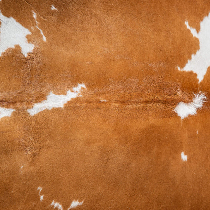 Brown and White Cowhide Rug Size 7'8" L x 6'6" W 6448