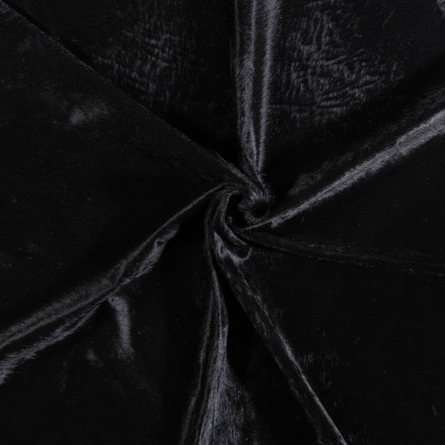 Brazilian Solid Black Cowhide Rug Size 7'2" L x 6'9" W 3652