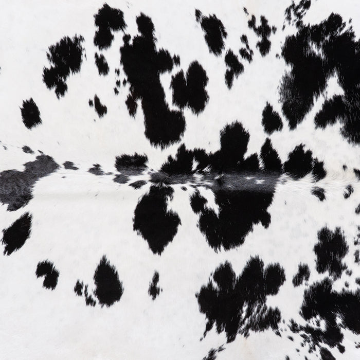 Brazilian Black and White Cowhide Rug Size 7'9" L x 6'3" W 4684