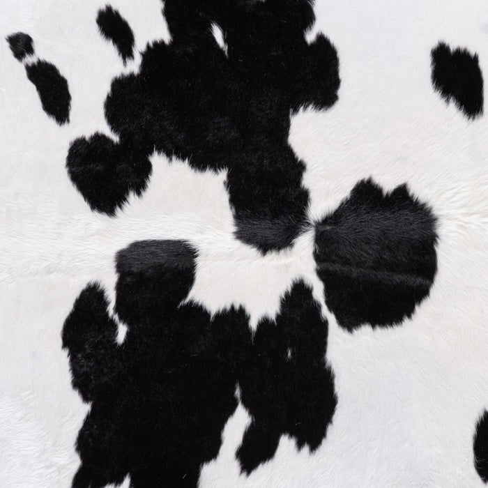 Brazilian Black and White Cowhide Rug Size 7'3" L x 6'8" W 4685