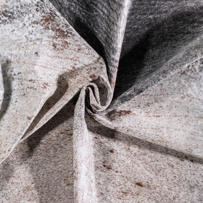 Brazilian Black Salt and Pepper Cowhide Rug Size 7'7" L x 6'9" W 5901