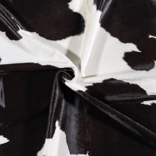 Brazilian Black and White Cowhide Rug Size 7'3" L x 6'1" W 4686