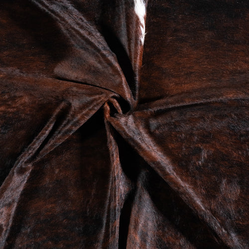 Brazilian Brindle White Belly Cowhide Rug Size 7'3" L x 6'3" W 5705