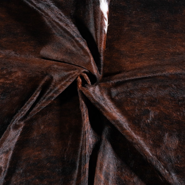 Brazilian Brindle White Belly Cowhide Rug Size 7'3" L x 6'3" W 5705