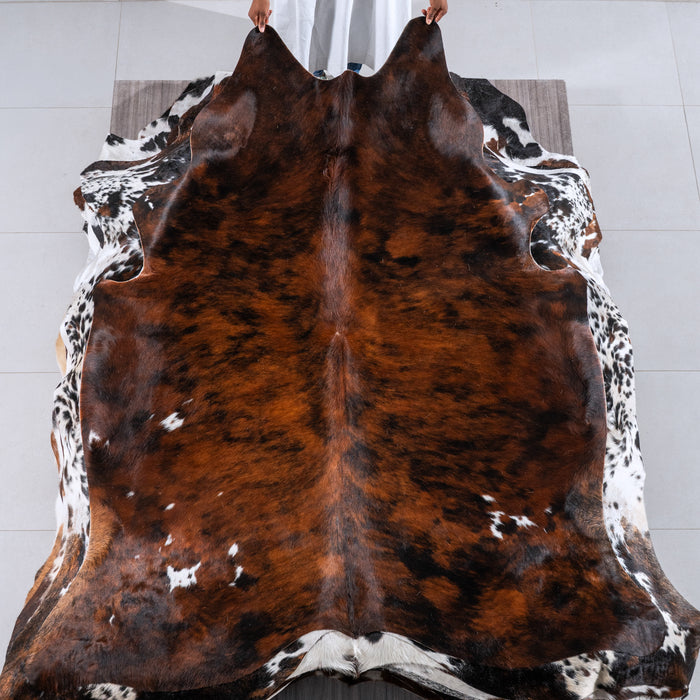 Brindle Cowhide Rug Size 6'10" L x 6'3" W 6254