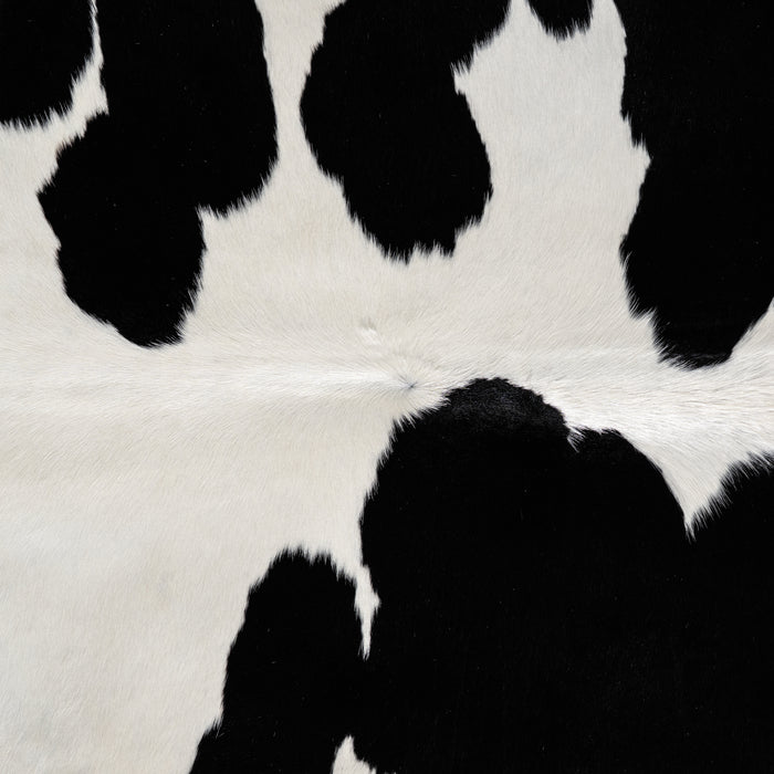 Brazilian Black and White Cowhide Rug Size 6'11" L x 6'0" W 3656