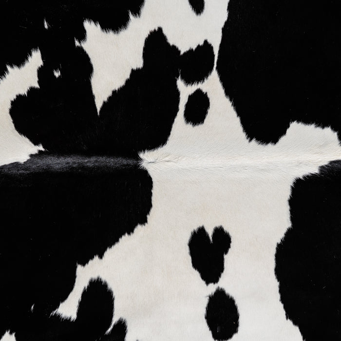 Brazilian Black and White Cowhide Rug Size 7'4" L x 7'3" W 3657