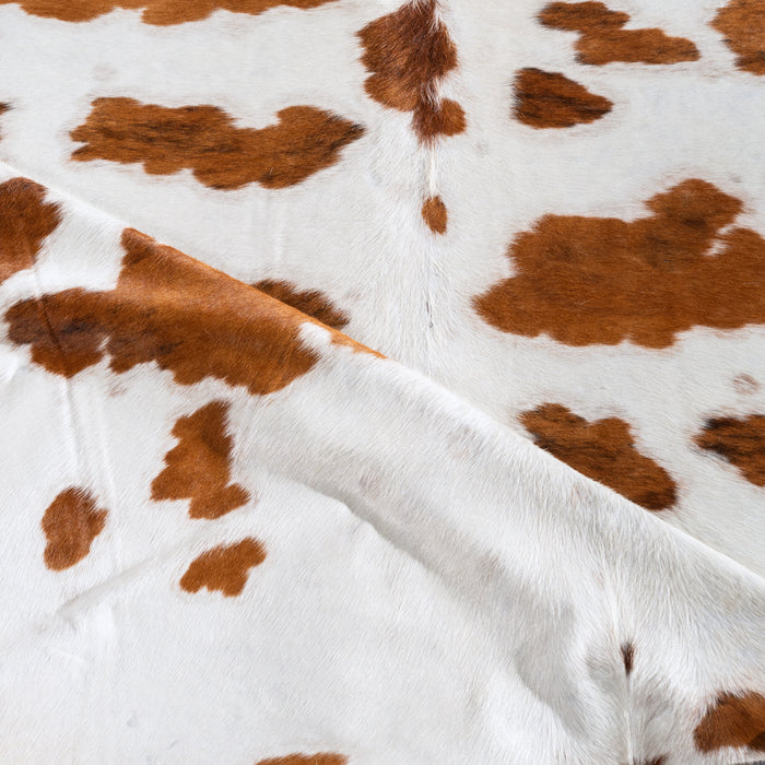 White Tricolor Cowhide Rug Size 9'2" L x 7'6" W 3943