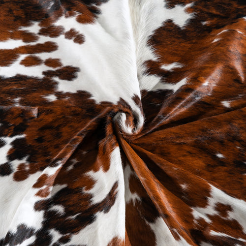 Tricolor Cowhide Rug Size 7'5" L x 6'9" W 4103