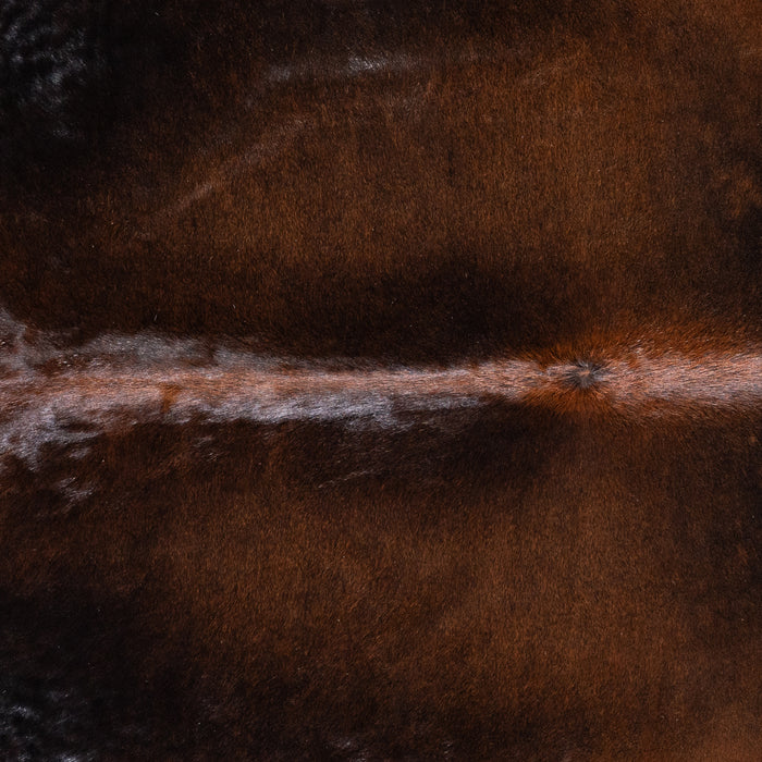 Brazilian Mahogany Cowhide Rug Size 7'3" L x 6'11" W 5911