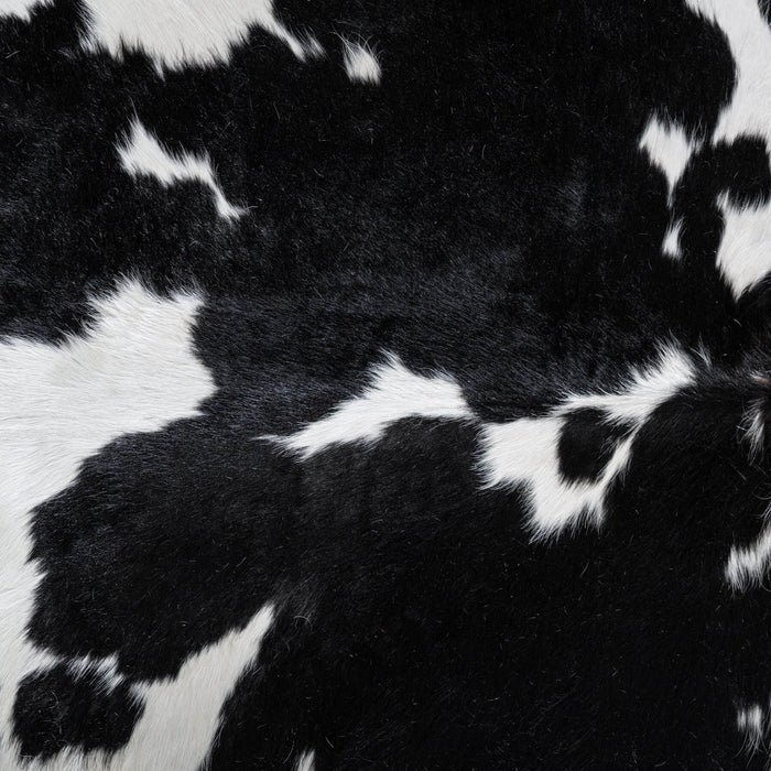 Black and White Cowhide Rug Size 7'6" L x 6'5" W 6454