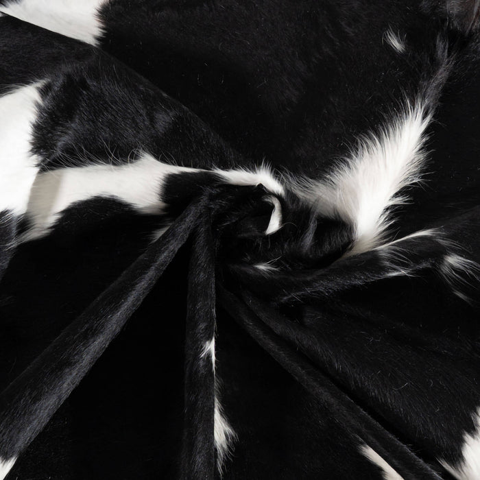 Black and White Cowhide Rug Size 7'6" L x 6'5" W 6454