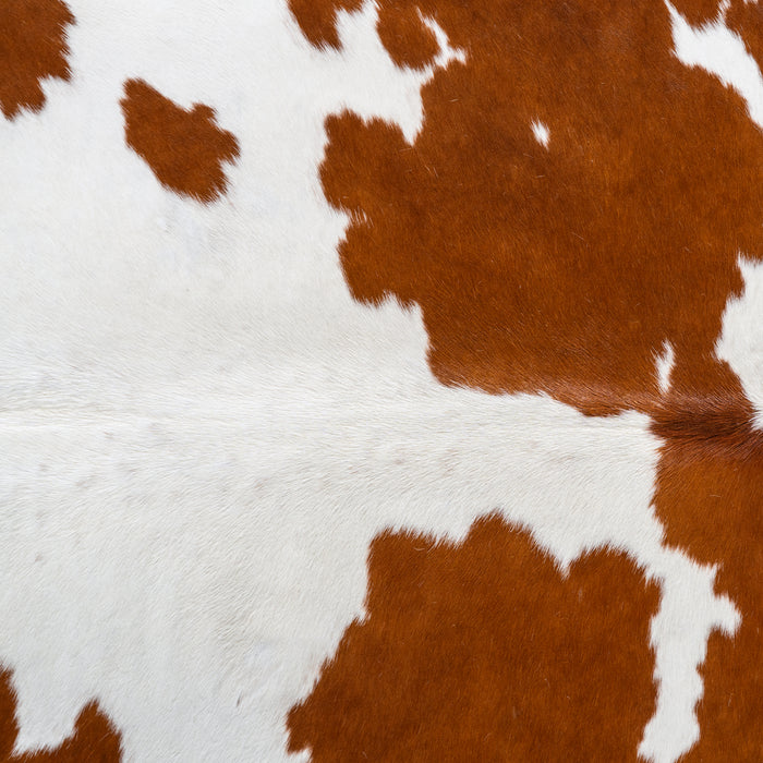 Brown and White Cowhide Rug Size 8'6" L x 7'4" W 4105