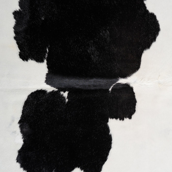 Brazilian Black and White Cowhide Rug Size 7'7" L x 6'10" W 3662