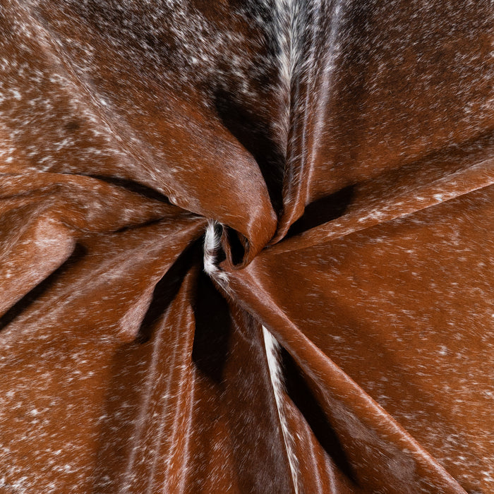 Brazilian Brown Salt and Pepper Cowhide Rug Size 7'6" L x 7'3" W 5718