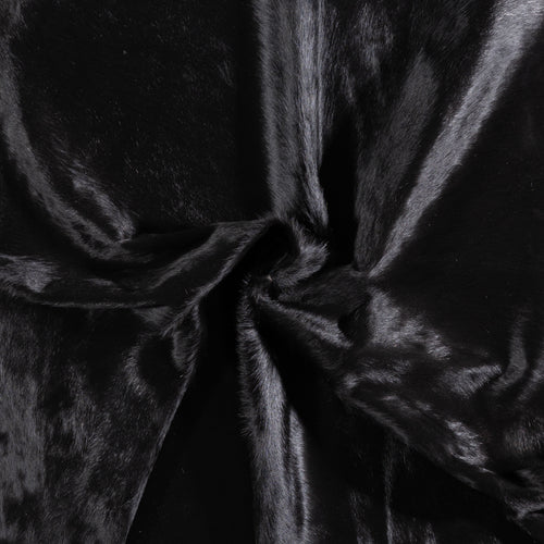 Brazilian Solid Black Cowhide Rug Size 6'9" L x 5'11" W 5216