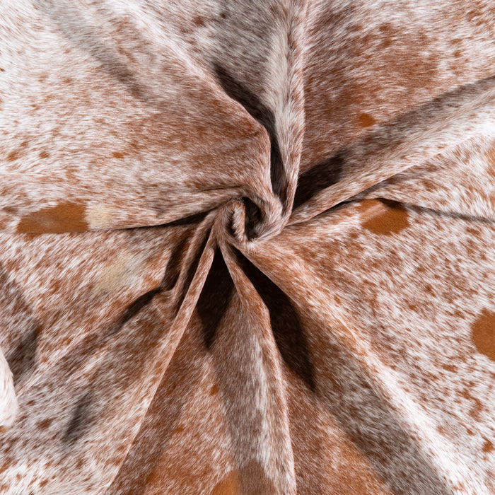 Brazilian Brown Salt and Pepper Cowhide Rug Size 7'10" L x 7'1" W 5719