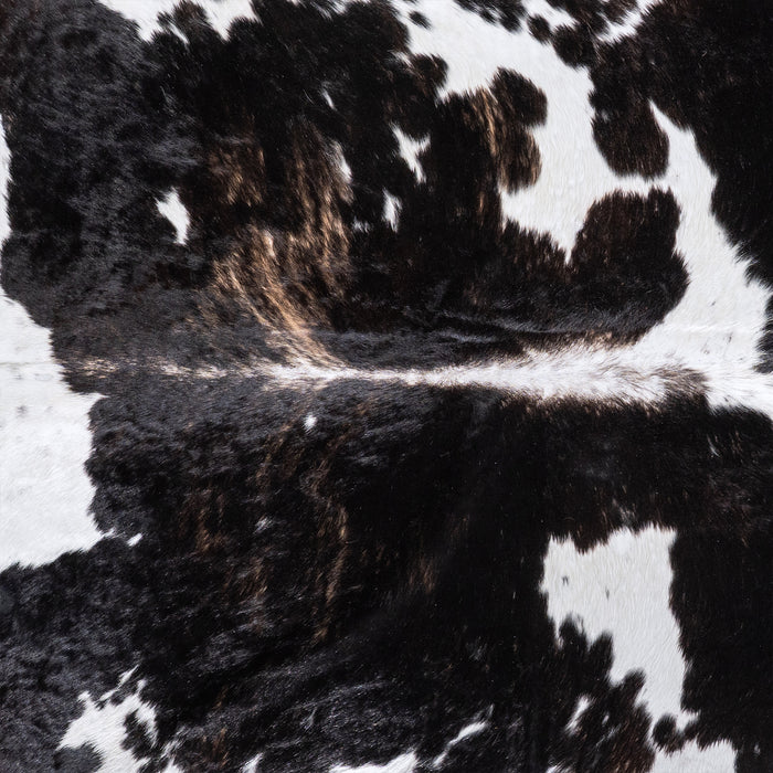 Brazilian Black and White Cowhide Rug Size 7'5" L x 6'7" W 5918