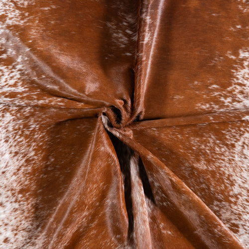 Brazilian Brown Salt and Pepper Cowhide Rug Size 7'8" L x 6'10" W 5721