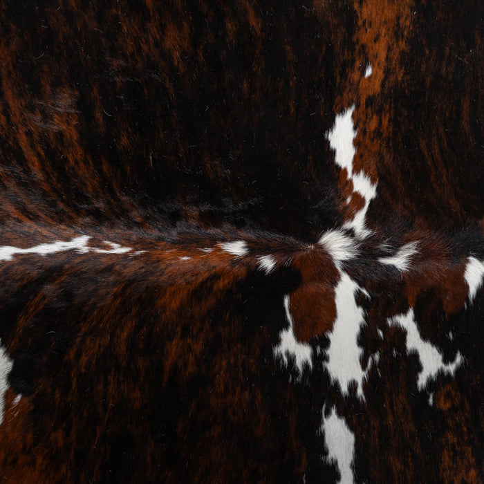 Tricolor Brindle Mix Cowhide Rug Size 7'9" L x 7'4" W 4108