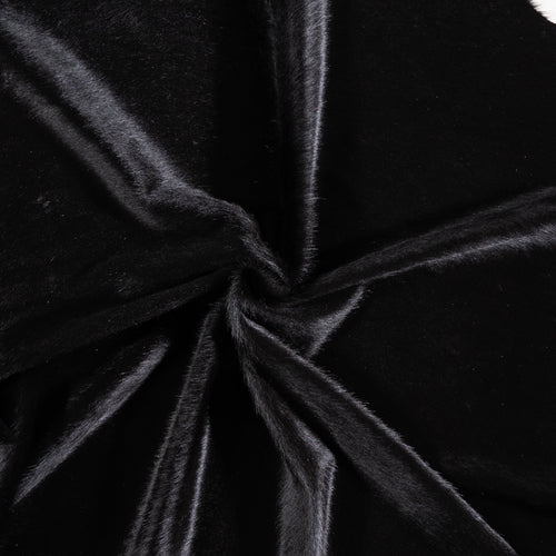 Brazilian Solid Black Cowhide Rug Size 6'6" L x 6'2" W 5219