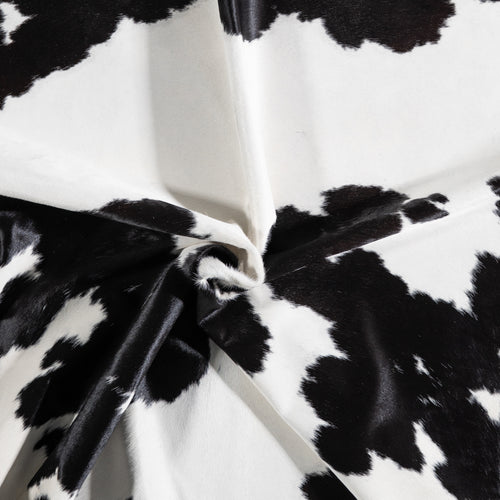 Brazilian Black and White Cowhide Rug Size 7'5" L x 6'7" W 3664