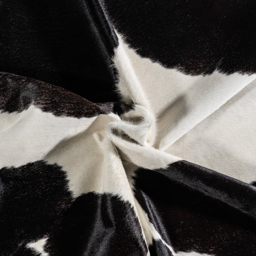 Brazilian Black and White Cowhide Rug Size 7'2" L x 5'10" W 3666
