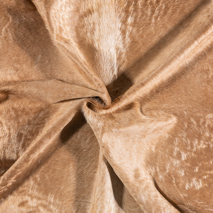 Brazilian Beige Cowhide Rug Size 6'9" L x 6'6" W 4707